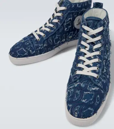 Christian Louboutin Louis denim high-top sneakers | Thumbnail 3 Christian Louboutin Louis denim high-top sneakers | Thumbnail 3