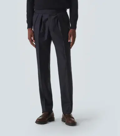 Rubinacci Manny virgin wool straight pants | Thumbnail 4