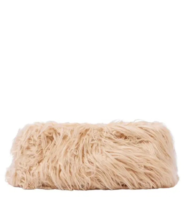 Dries Van Noten Faux fur clutch