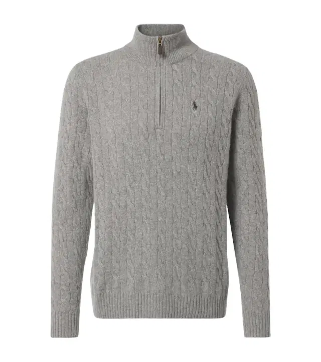 Polo Ralph Lauren Cable-knit wool and cashmere half-zip sweater