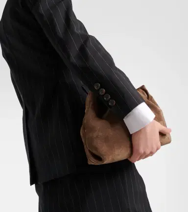 Brunello Cucinelli Pinstripe wool and cotton blazer | Thumbnail 4