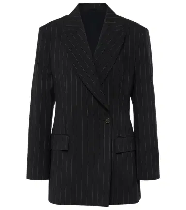 Brunello Cucinelli Pinstripe wool and cotton blazer | Thumbnail 1