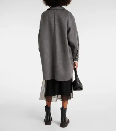 Brunello Cucinelli Oversized cashmere car coat | Thumbnail 3