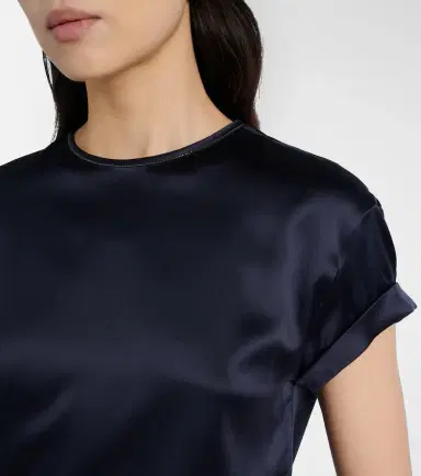 Brunello Cucinelli Silk-blend T-shirt | Thumbnail 6