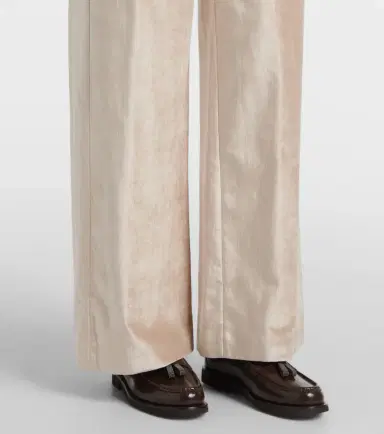 Brunello Cucinelli Cotton-blend wide-leg pants | Thumbnail 2