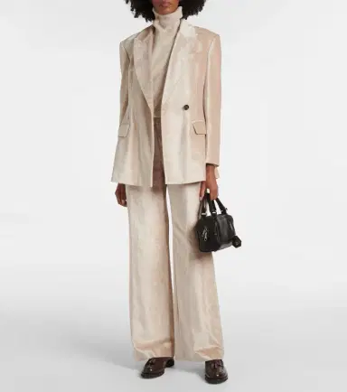 Brunello Cucinelli Cotton-blend wide-leg pants | Thumbnail 4
