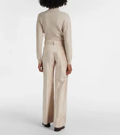 Brunello Cucinelli Cotton-blend wide-leg pants | Thumbnail 6