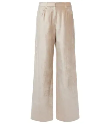 Brunello Cucinelli Cotton-blend wide-leg pants | Thumbnail 1