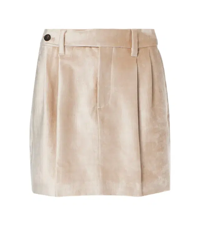 Brunello Cucinelli Cotton-blend velvet miniskirt