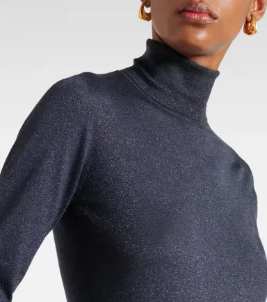 Brunello Cucinelli Turtleneck cashmere-blend top | Thumbnail 2