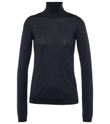 Brunello Cucinelli Turtleneck cashmere-blend top | Thumbnail 1