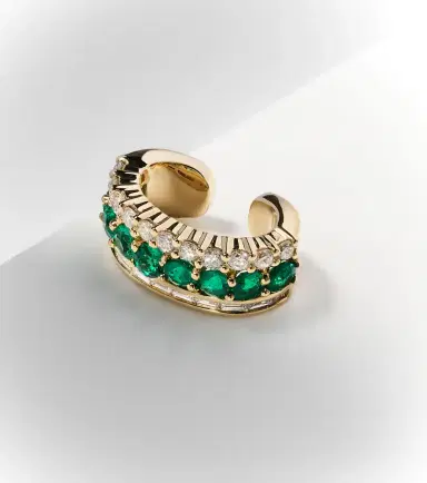 Anita Ko Lola 18kt gold ear cuff with emeralds and diamonds | Thumbnail 5 Anita Ko Lola 18kt gold ear cuff with emeralds and diamonds | Thumbnail 5