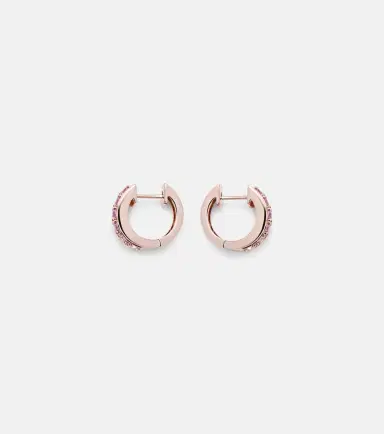 Anita Ko Lola 18kt rose gold hoop earrings with diamonds and sapphires | Thumbnail 2 Anita Ko Lola 18kt rose gold hoop earrings with diamonds and sapphires | Thumbnail 2
