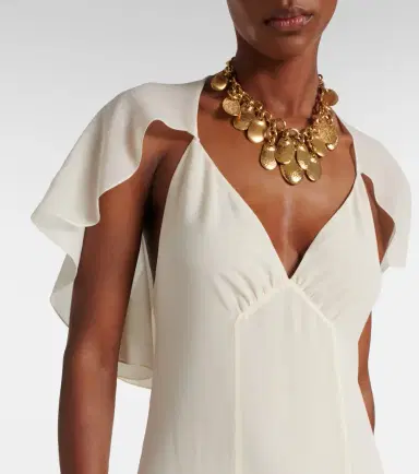 Chloe Chloé Silk chiffon midi dress | Thumbnail 2