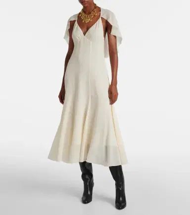 Chloe Chloé Silk chiffon midi dress | Thumbnail 5