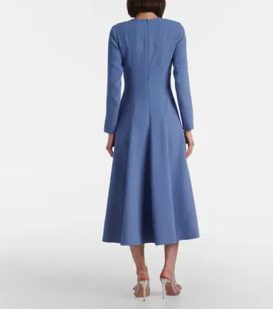 Emilia Wickstead Belgium pleated midi dress | Thumbnail 3
