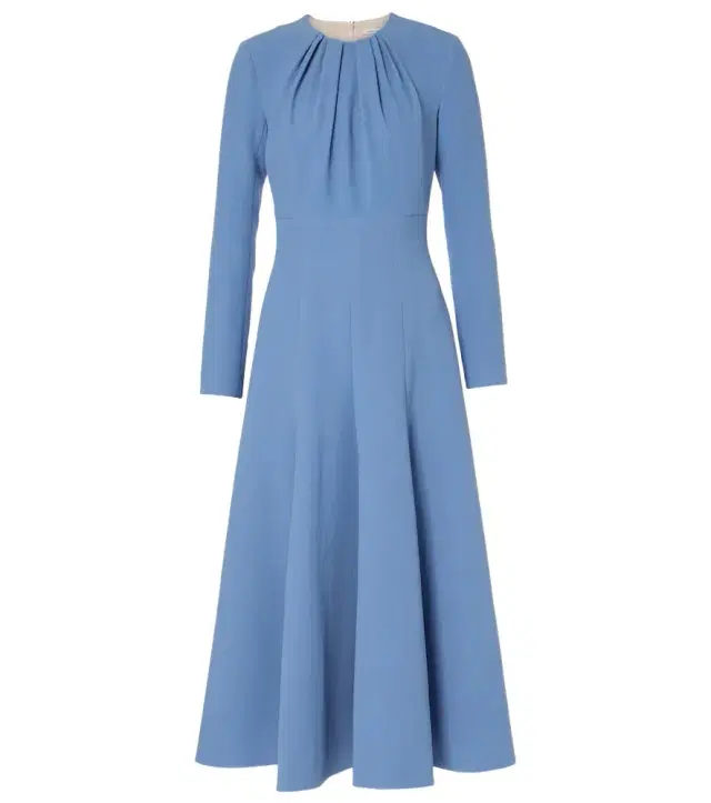 Emilia Wickstead Belgium pleated midi dress