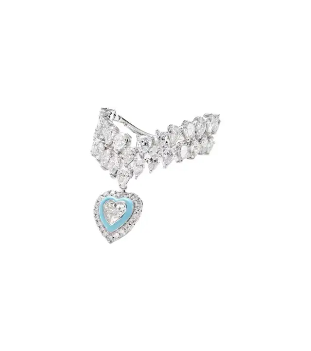 Kamyen Heart Of The Ocean 18kt white gold ring with diamonds