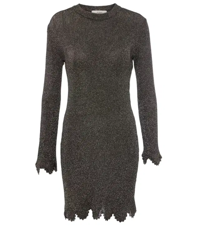 Chloe Chloé Scalloped sweater dress
