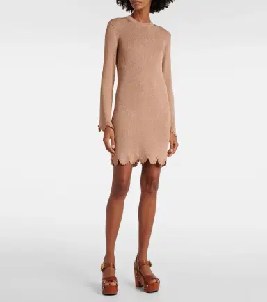 Chloe Chloé Scalloped sweater dress | Thumbnail 4