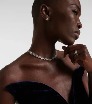 Kamyen Art Deco 18kt white gold choker with diamonds | Thumbnail 6