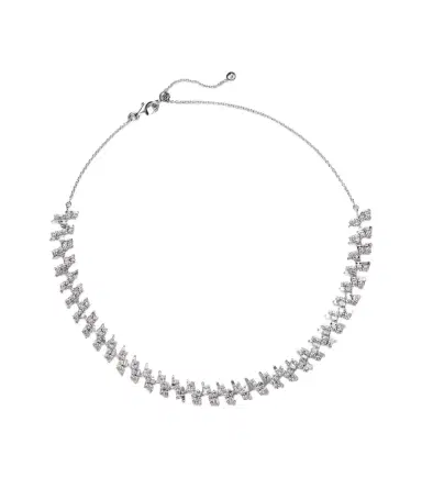Kamyen Art Deco 18kt white gold choker with diamonds | Thumbnail 1