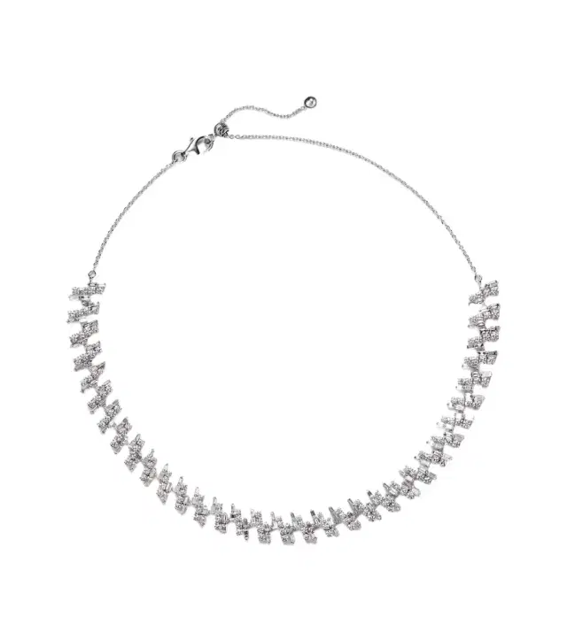 Art Deco 18kt white gold choker with diamonds Art Deco 18kt white gold choker with diamonds