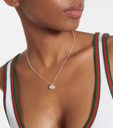 Gucci GG Marmont sterling silver pendant necklace | Thumbnail 3