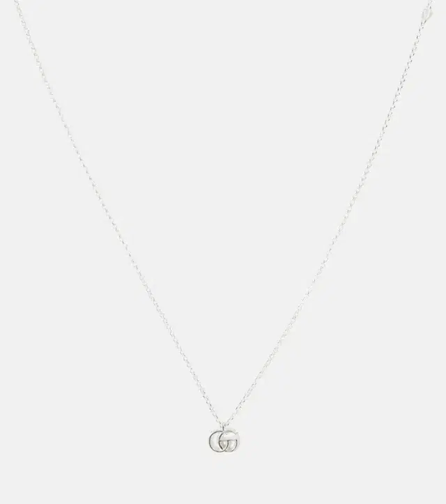 Gucci GG Marmont sterling silver pendant necklace