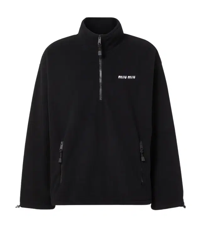 Miu Miu Fleece half-zip sweater