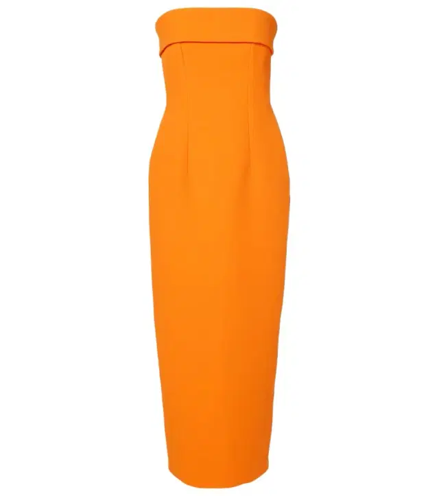Emilia Wickstead Keeley strapless crêpe midi dress