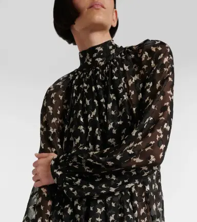 Chloe Chloé Floral silk chiffon midi dress | Thumbnail 3