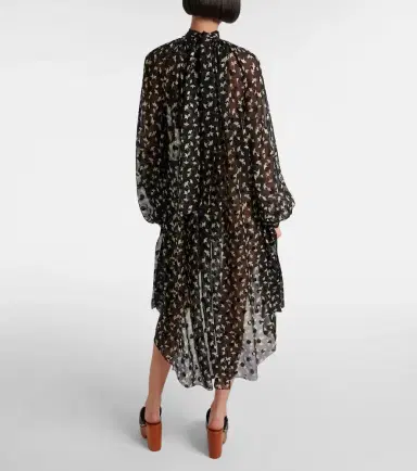 Chloe Chloé Floral silk chiffon midi dress | Thumbnail 4