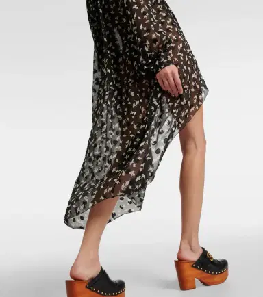 Chloe Chloé Floral silk chiffon midi dress | Thumbnail 5