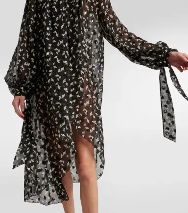 Chloe Chloé Floral silk chiffon midi dress | Thumbnail 6