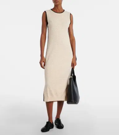Varley Dwight knitted cotton midi dress | Thumbnail 5