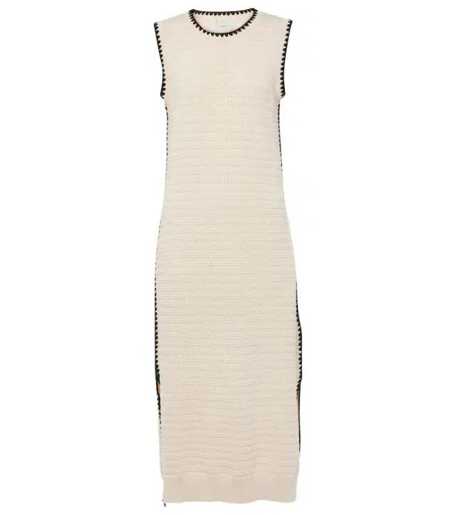 Varley Dwight knitted cotton midi dress