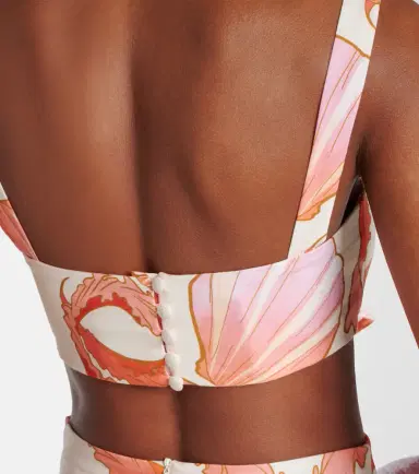 Adriana Degreas Seashell printed cotton bra top | Thumbnail 3