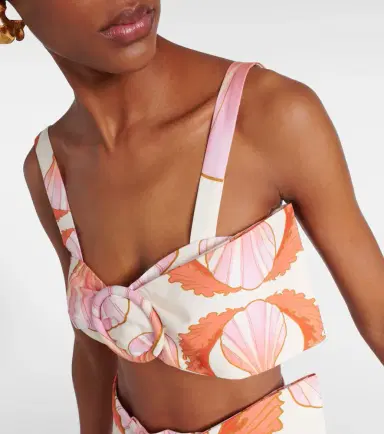 Adriana Degreas Seashell printed cotton bra top | Thumbnail 5