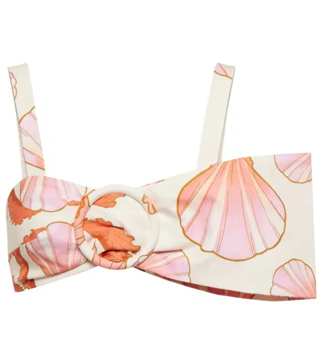 Adriana Degreas Seashell printed cotton bra top