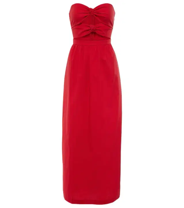 ADRIANA DEGREAS Gathered cotton jersey maxi dress