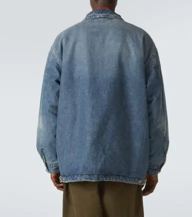 ERL Faux shearling-lined denim jacket | Thumbnail 4