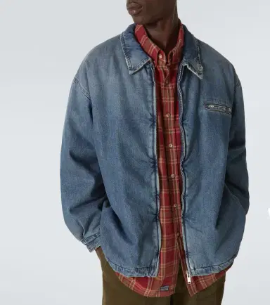 ERL Faux shearling-lined denim jacket | Thumbnail 6