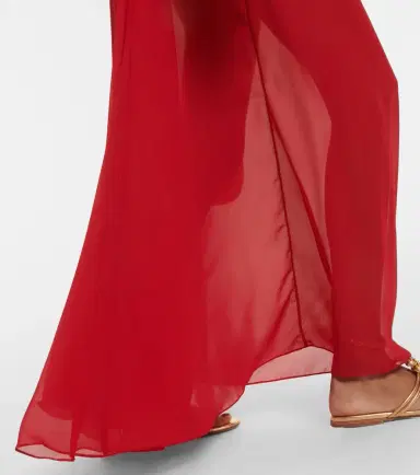 ADRIANA DEGREAS Holiday open-back chiffon maxi dress | Thumbnail 3