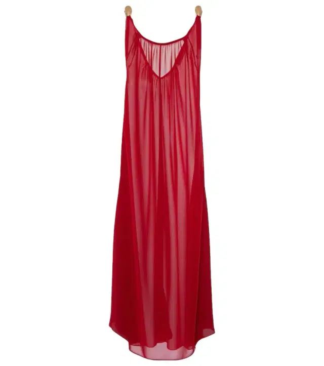 ADRIANA DEGREAS Holiday open-back chiffon maxi dress