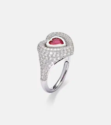 Kamyen Manaal 2.0 18kt white gold pinky ring with ruby and diamonds | Thumbnail 2 Kamyen Manaal 2.0 18kt white gold pinky ring with ruby and diamonds | Thumbnail 2