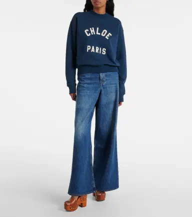 Chloé Chloé Logo cotton fleece sweatshirt | Thumbnail 4 Chloé Chloé Logo cotton fleece sweatshirt | Thumbnail 4