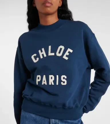 Chloé Chloé Logo cotton fleece sweatshirt | Thumbnail 5 Chloé Chloé Logo cotton fleece sweatshirt | Thumbnail 5
