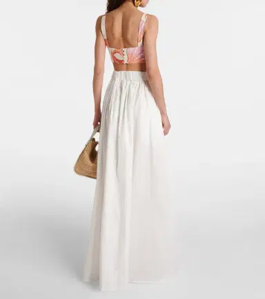 ADRIANA DEGREAS Cotton poplin maxi skirt | Thumbnail 3