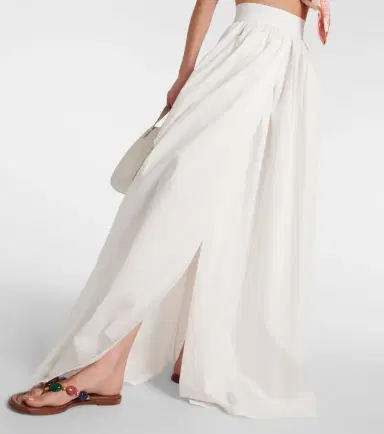 ADRIANA DEGREAS Cotton poplin maxi skirt | Thumbnail 5